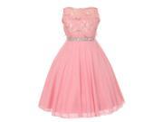 Little Girls Dusty Pink Sparkle Sequin Lace Chiffon Flower Girl Dress 2