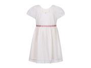 Richie House Little Girls Cream Lace Dress with Bow 2