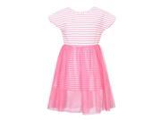 Richie House Little Girls Pink Dress With Outside Layer Mesh 5