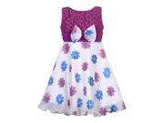 Richie House Girls Purple Party Dress with Embroidery 4
