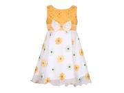 Richie House Girls Yellow Party Dress with Embroidery 4