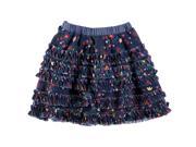 Rockin Baby Girls Navy Floral Print Layered Skirt 2 3Y