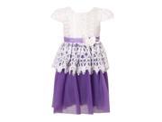 Richie House Little Girls White Purple Princess Party Dress 4
