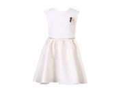 Richie House Big Girls White Princess Spring Autumn Dress with Brooch 8
