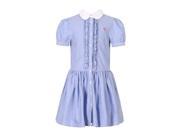 Richie House Girls Sky Dress with Frills and Waist Pleats 5