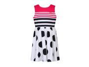 Richie House Little Girls Striped Polka Dot Summer Dress 4