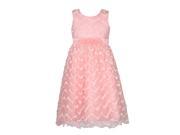 Richie House Girls Peach Sweet Princess Dress with Flower Accent 5