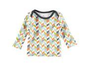 Rockin Baby Boys Multi Grey Chevron Print Tee 0 3M