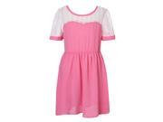 Richie House Little Girls White Pink Sweet Chiffon Dress 4