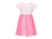 Richie House Big Girls Pink Dress With Outside Layer Mesh 8