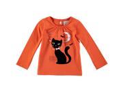 Rockin Baby Girls Orange Creepy Cat Tee 18 24M