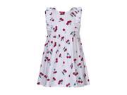 Richie House Little Girls White Sweet Lovely Dress with Cherry 2