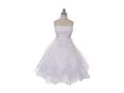 Chic Baby White Organza Ruffles Special Occasion Dress 12