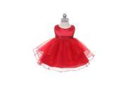 Chic Baby Red Organza Christmas Special Occasion Dress Baby Girl 24M