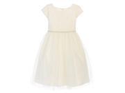 Sweet Kids Big Girls Off White Lace Sequin Tulle Junior Bridesmaid Dress 10