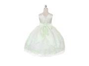 Chic Baby Big Girls Ivory Mint Floral Sash Junior Bridesmaid Party Dress 12