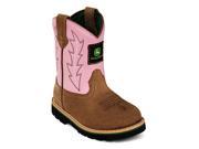 John Deere Baby Girl Pink Western Soft Sole Crib Shoes Boots 0