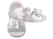 Baby Girls 1 Cute Silver Flower Strap Velcro Spring Sandals