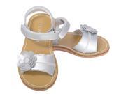 L Amour Silver Flower Spring Summer Sandal Shoe Toddler Girl 10