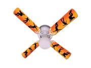 Orange Skateboarder Print Blades 42in Ceiling Fan Light Kit