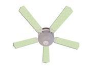 Light Green Swirly Dot Print Blades 52in Ceiling Fan Light Kit