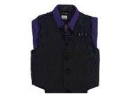 Angels Garment Purple 4 Piece Pin Striped Vest Set Boys Suit 4T