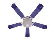 Purple Shooting Stars Print Blades 52in Ceiling Fan Light Kit