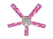 Pink Camouflage Print Blades 52in Ceiling Fan Light Kit