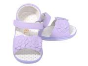Baby Girls 1 Cute Lilac Flower Strap Velcro Spring Sandals