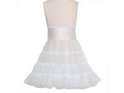 Toddler Girls White Tea Length Bouffant Nylon Petticoat Half Slip 3T