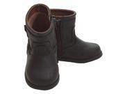 L Amour Baby Boys 3 Trendy Black Zip Up Low Rise Boots