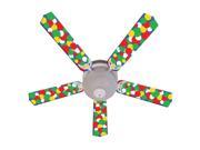 Bold Big Dots Print Blades 52in Ceiling Fan Light Kit