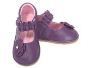 Angel Baby Girls 1 Purple Jeweled Flower Mary Jane Shoes