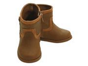L Amour Baby Boys 3 Trendy Tan Zip Up Low Rise Boots