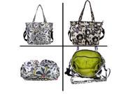 Amy Michelle Charcoal Floral New Orleans Go Work Stylish Tote Bag