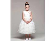 Crayon Kids Girls 4T Ivory Tulle Tiered Flower Girl Easter Dress