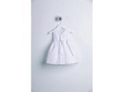Sweet Kids White V neck Polysilk Special Occasion Baby Girl Dress XL