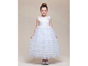 Crayon Kids Girls 4T White Tulle Tiered Flower Girl Easter Dress