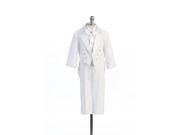Angels Garment White 5 Piece Bow Vest Tuxedo Baptism Set Boys 3 6M