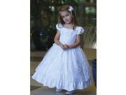 Angels Garment White Cap Sleeve Satin Baptism Dress Girls 3T