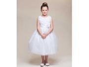 Crayon Kids Girls 4T White Floral Tulle Flower Girl Easter Dress