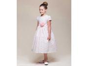 Crayon Kids Girls 2T Pink White Overlay Flower Girl Easter Dress