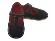 L Amour Toddler Girl 5 Black Nubuck T Strap Velcro Shoe