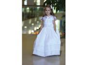 Angels Garment White Organza Lace Baptism Communion Dress Girls 5