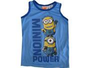 Minions Little Boys Blue Minion Power Chartacter Sleeveless Shirt 5 6