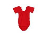 Cinderella Couture Little Girls Red Short Sleeved Stretchy One Piece Leotard 2