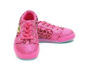 Western Chief Kids Fuchsia Leopard Lace Sneaker Shoe Little Girl 12