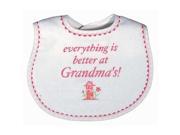 Raindrops Baby Girls Everything Is Better At Grandma S Embroidered Bib Strawberry