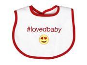 Raindrops Baby Girls Lovedbaby Hashtag Bib Cherry Red