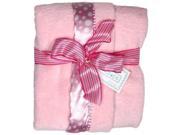 Raindrops Baby Girls Flurr Receiving Blanket Pink With White Dots 28 X 36